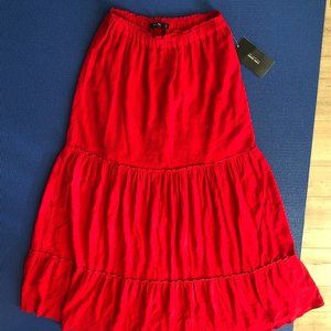 Zara midi maxi red skirt brand new with tags